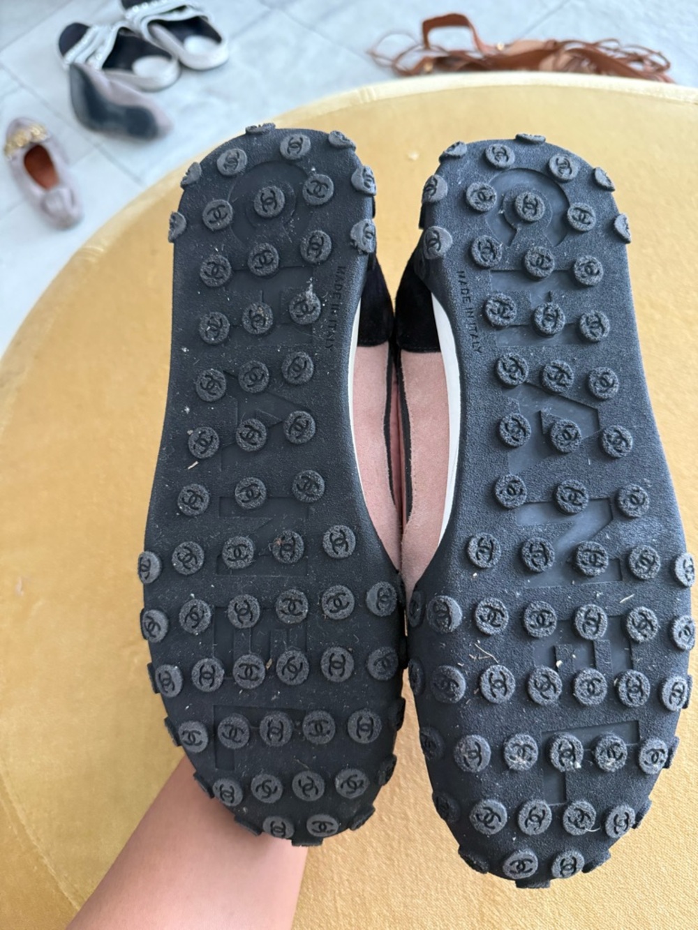 CHANEL Pink and Black Women's Sneakers with Logo Side Detail - Picture 7 of 7